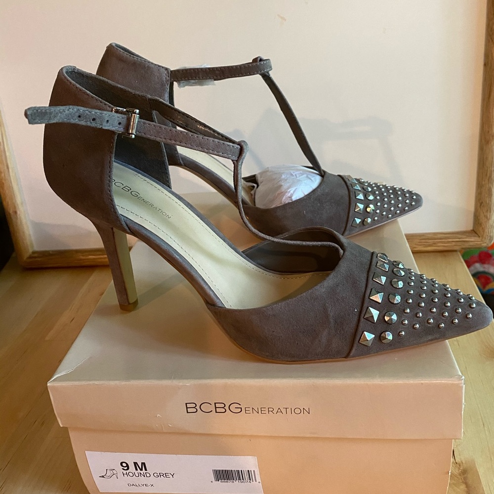 New BCBGeneration suede studded heels - size 9